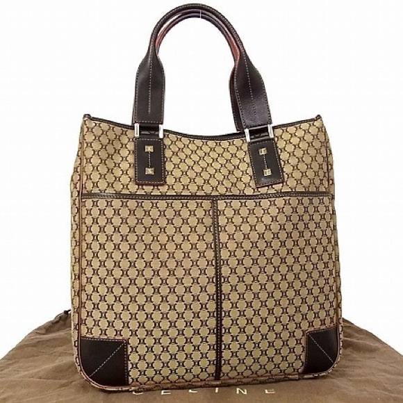 Celine Handbags - CELINE Logo Macadam Pattern Toe Bag
